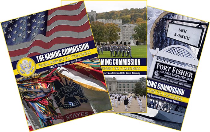 Covers of three federal Naming Commission reports